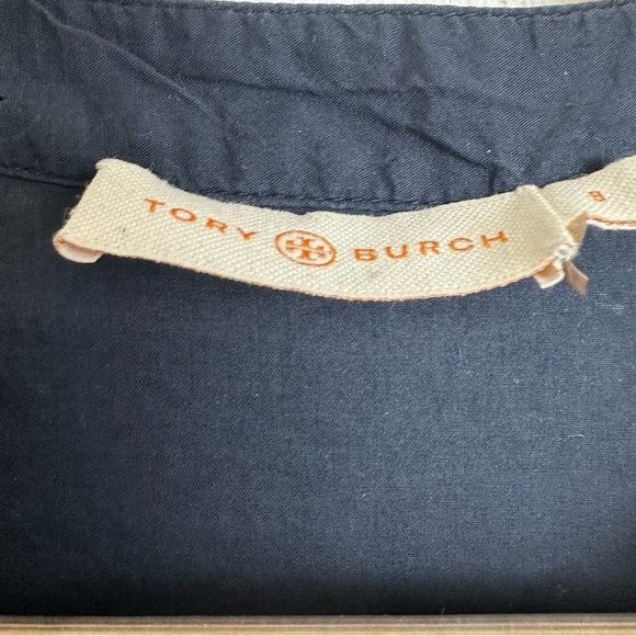 Tory Burch Keegan Embroidered Dress, Navy , Size 8 - Picture 5 of 8